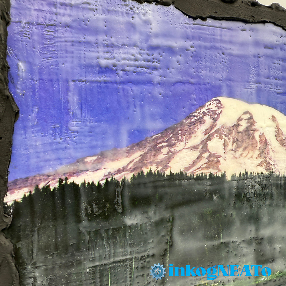 FOTO Wilderness Lake – Mt. Rainier Encaustic Photography Art