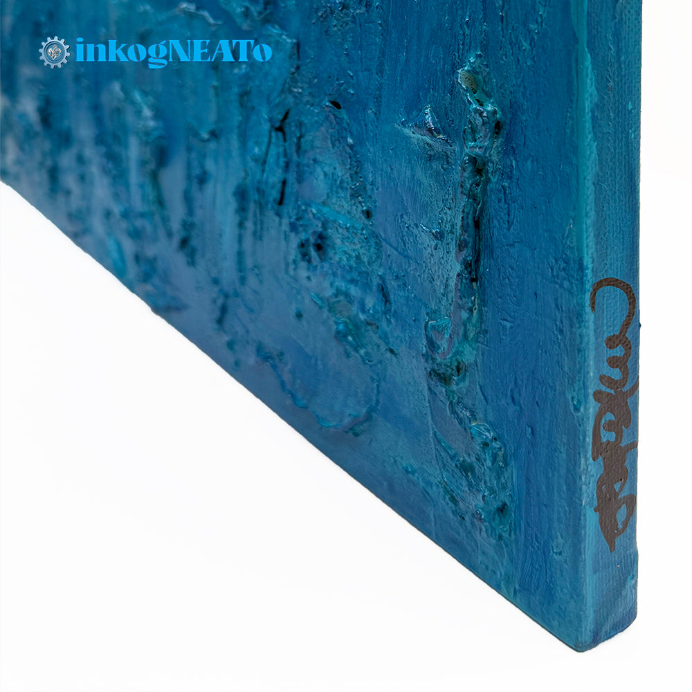 OCEAN BLUE - Tranquil Textured Abstract Art Inspired by the Sea