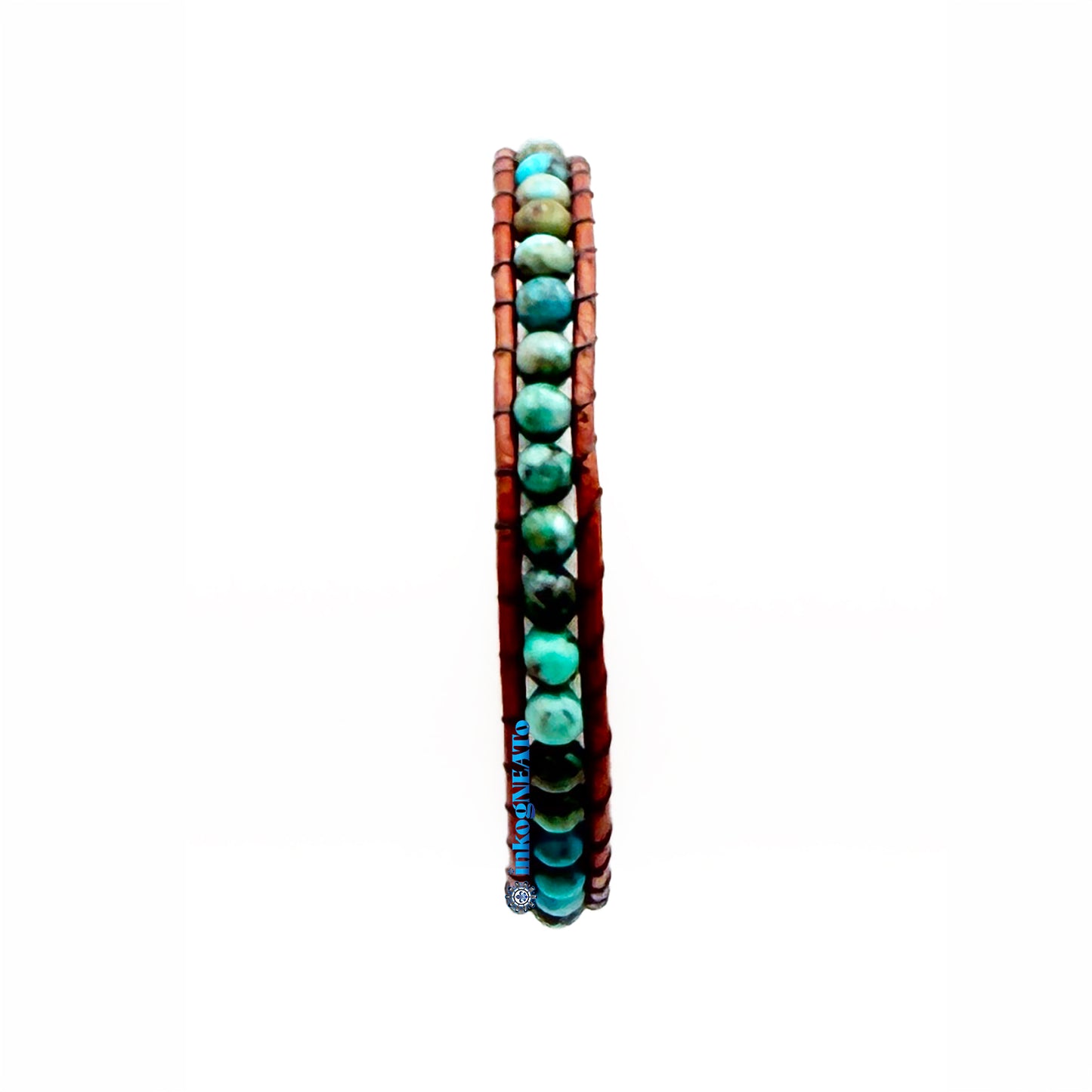 TURQUOISE 2mm Round Wrap Bracelet