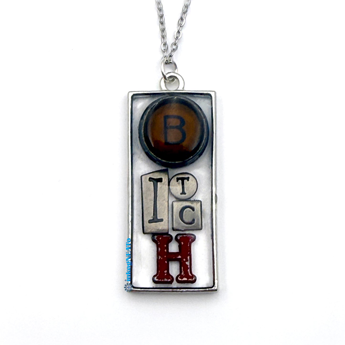 REBEL Necklace – Gold Mixed Metal Bezel | Wearable Art Pendant with Found Objects