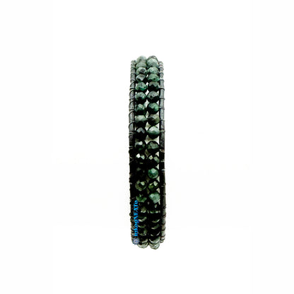 EMERALD Round Faceted Wrap Bracelet