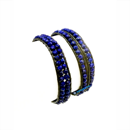 LAPIS Round Faceted Wrap Bracelet