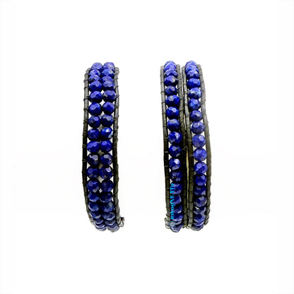 LAPIS Round Faceted Wrap Bracelet