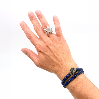 LAPIS Round Faceted Wrap Bracelet