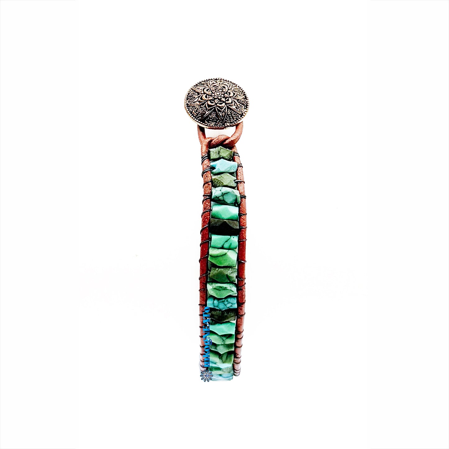 TURQUOISE Rough Cut Wrap Bracelet