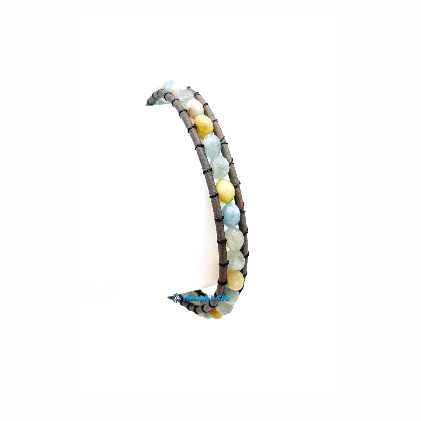 OPAL 4mm Faceted Rondelle Wrap Bracelet