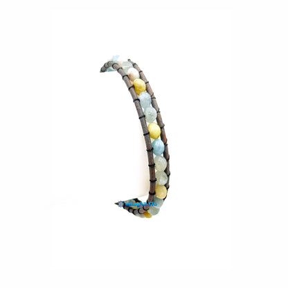 OPAL 4mm Faceted Rondelle Wrap Bracelet