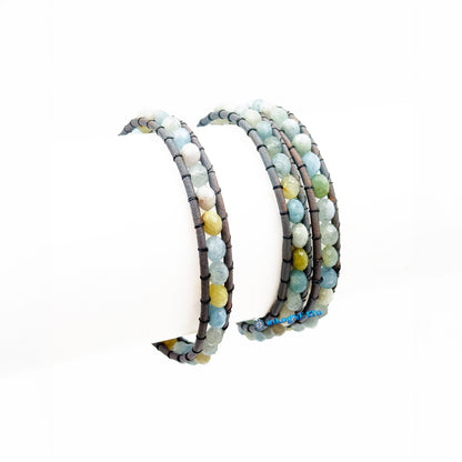 OPAL 4mm Faceted Rondelle Wrap Bracelet