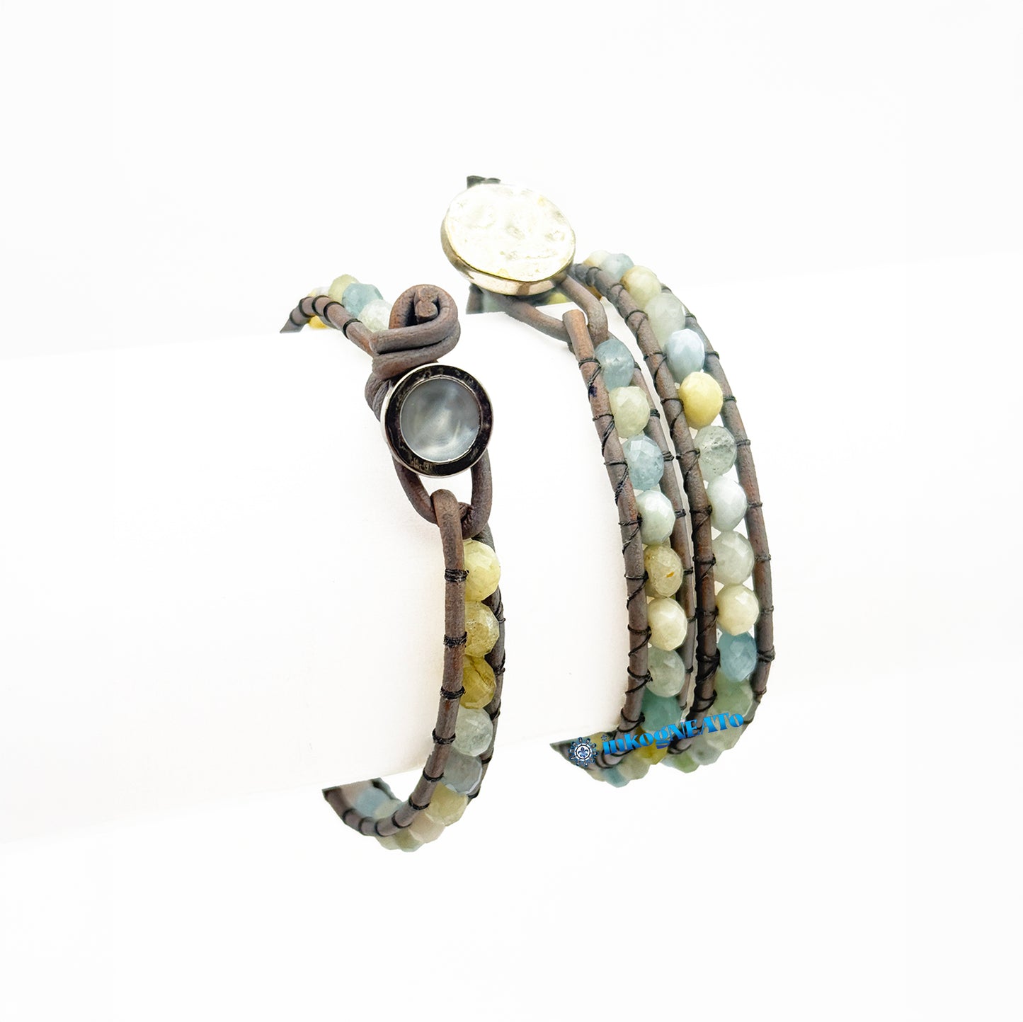 OPAL 4mm Faceted Rondelle Wrap Bracelet